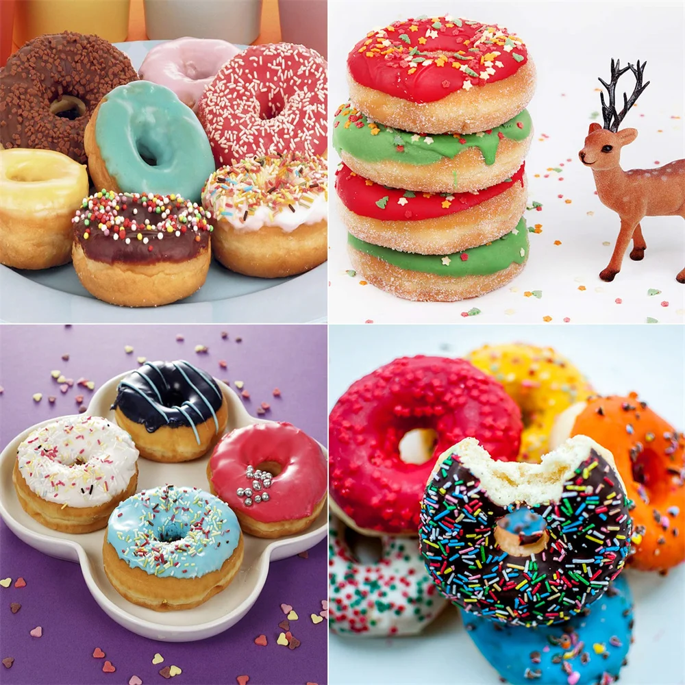 Heat Resistant Silicone Donut Mold for 6 Doughnuts Food Grade Silicone Bagels Pan for Baking Non Stick Mini Cupcake Mould thumbnail 6