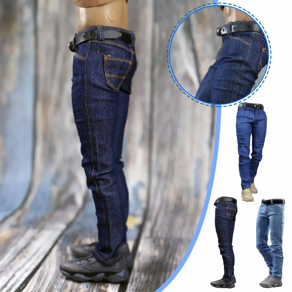 1/6 Scale Jeans 12" Scale Pants Doll Pants Man Doll Clothes thumbnail 2