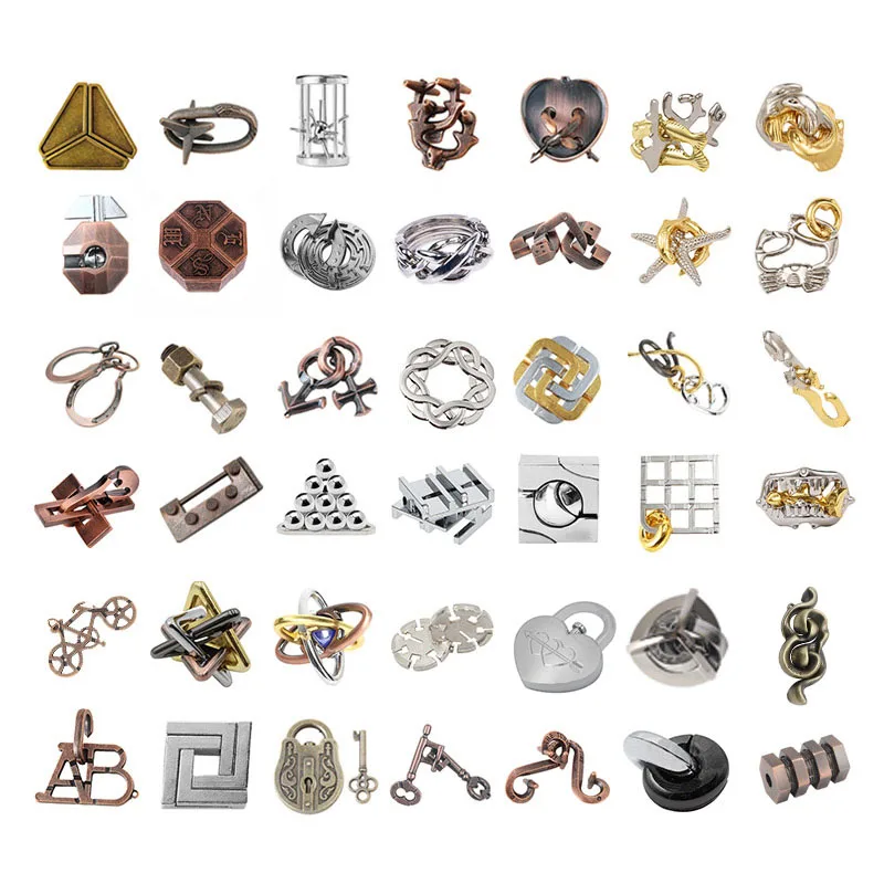 Metal Puzzle Toys For Children Adults Rompecabezas Metalico 3D IQ Brain Teaser Casse Tete Juguetes Y Aficiones игрушки для детей thumbnail 6