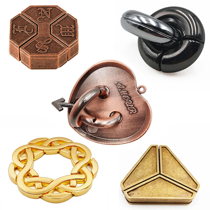 Metal Puzzle Toys For Children Adults Rompecabezas Metalico 3D IQ Brain Teaser Casse Tete Juguetes Y Aficiones игрушки для детей thumbnail 2