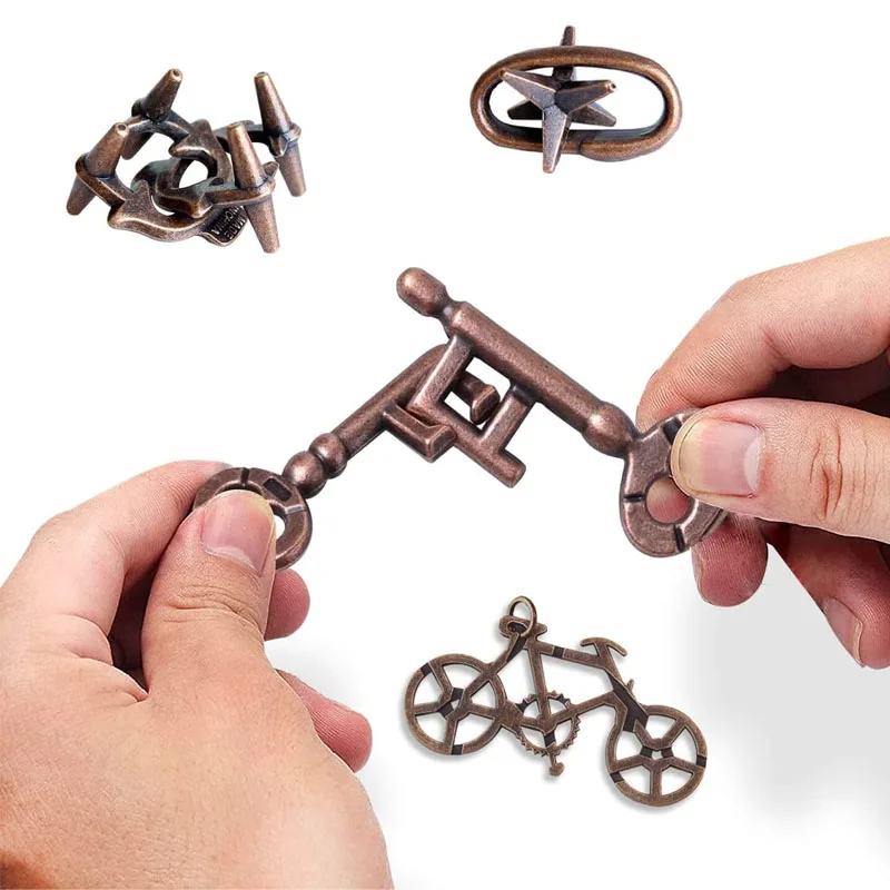 Metal Puzzle Toys For Children Adults Rompecabezas Metalico 3D IQ Brain Teaser Casse Tete Juguetes Y Aficiones игрушки для детей thumbnail 4