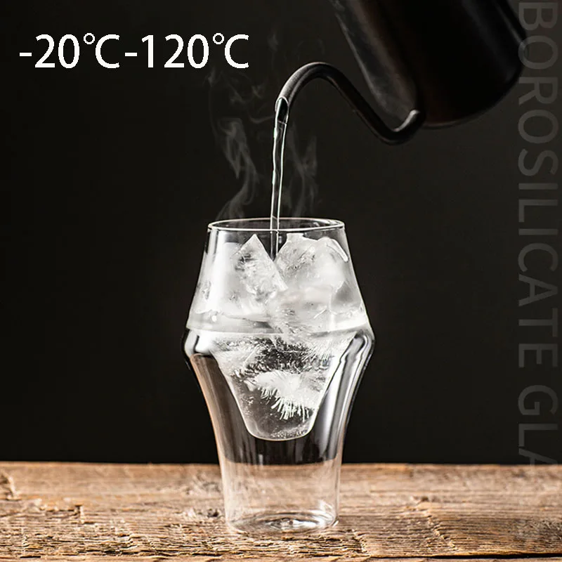 120/250/335ml Double-layer Glass Cup Hanging Ear Espresso Coffee Cup Anti-scalding Milk Brandy Wine Teacup Clear Mug Set 1/2pcs thumbnail 3