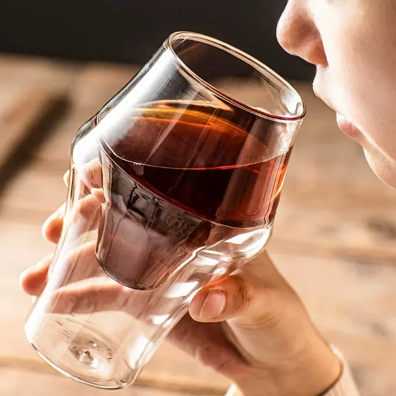 120/250/335ml Double-layer Glass Cup Hanging Ear Espresso Coffee Cup Anti-scalding Milk Brandy Wine Teacup Clear Mug Set 1/2pcs thumbnail 6
