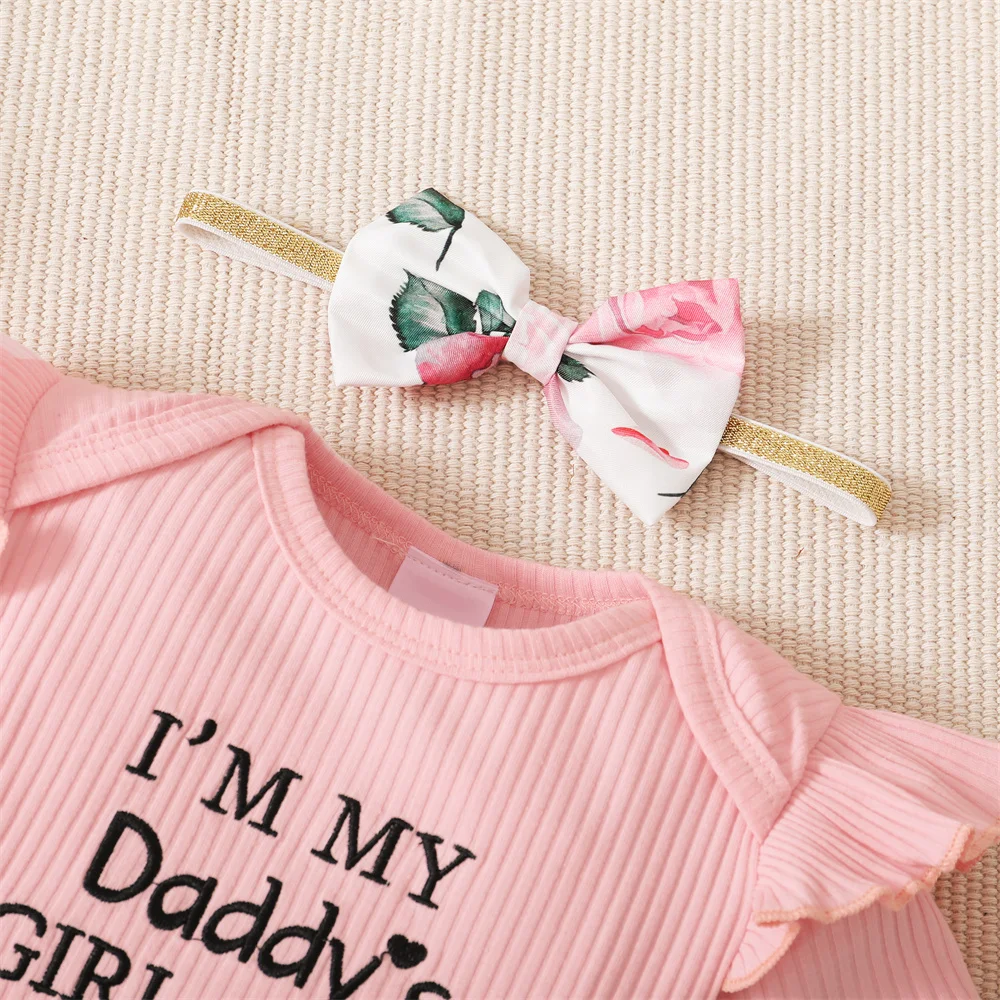 0-18Months Toddler Baby Girl 3Pcs Costumes Set Newborn Baby Girl Ruffle Short Sleeved Romper + Short Pants Skirt Infant Girl Set thumbnail 4