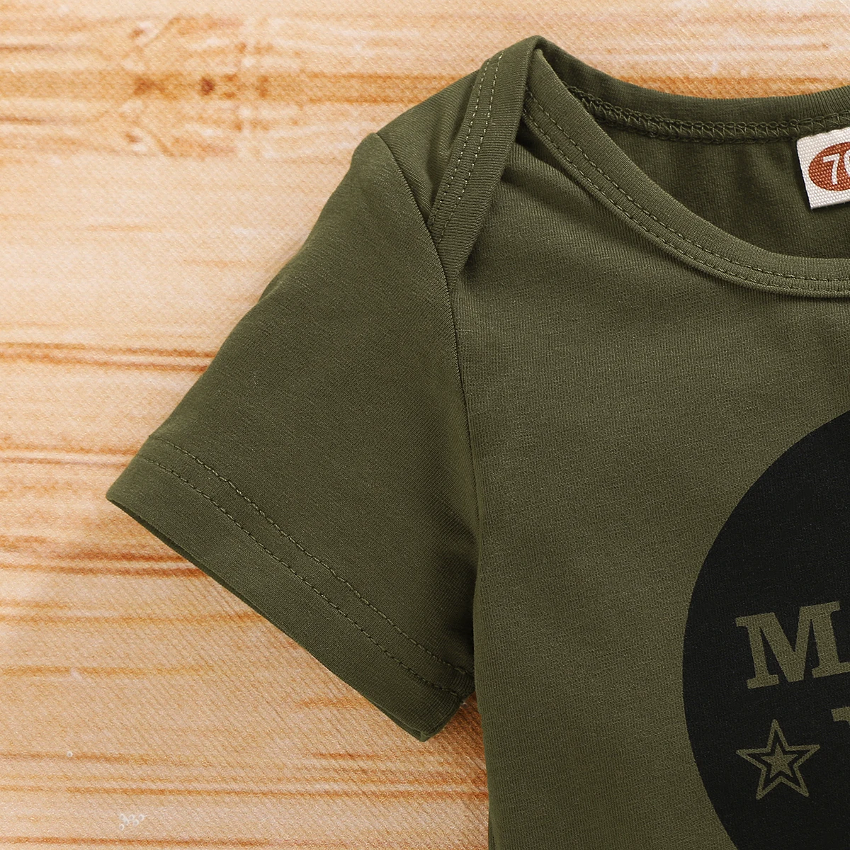 0-18 Months Newborn Baby Boy Clothes Set Letter Print Short Sleeve Bodysuit+Camouflage Pants+Hat 3PCS Toddler Boy Summer Outfits thumbnail 4