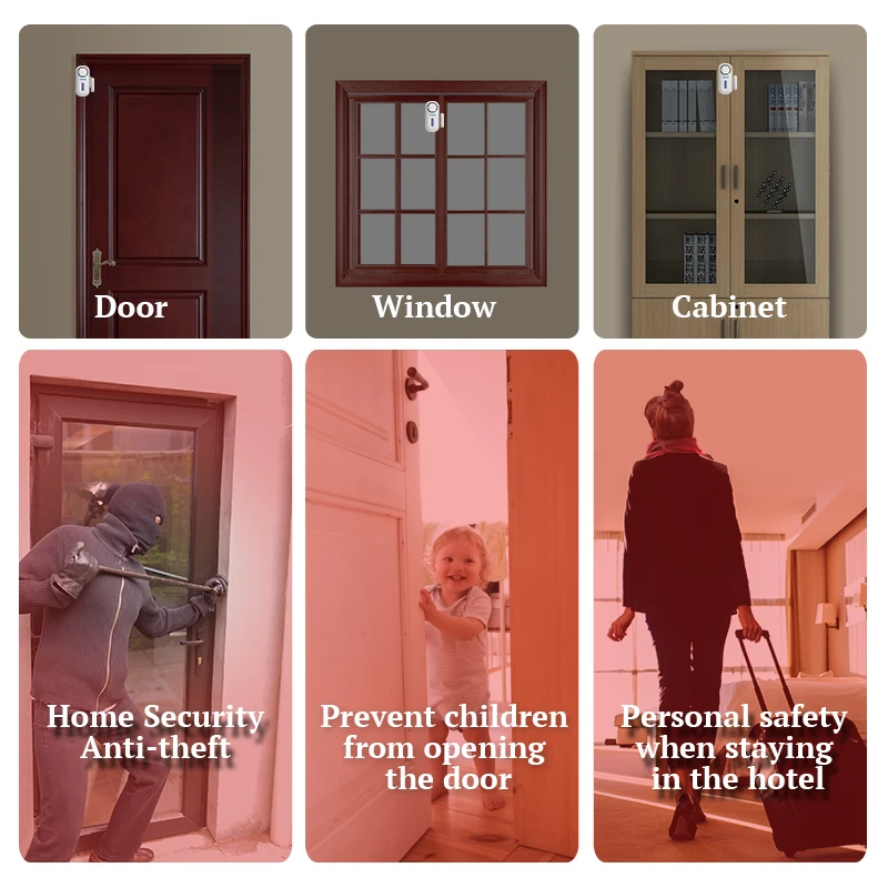 KERUI 120DB Wireless Door/Window Entry Security Burglar Sensor Alarm PIR Magnetic Smart Home Garage System Remote Control Led thumbnail 4