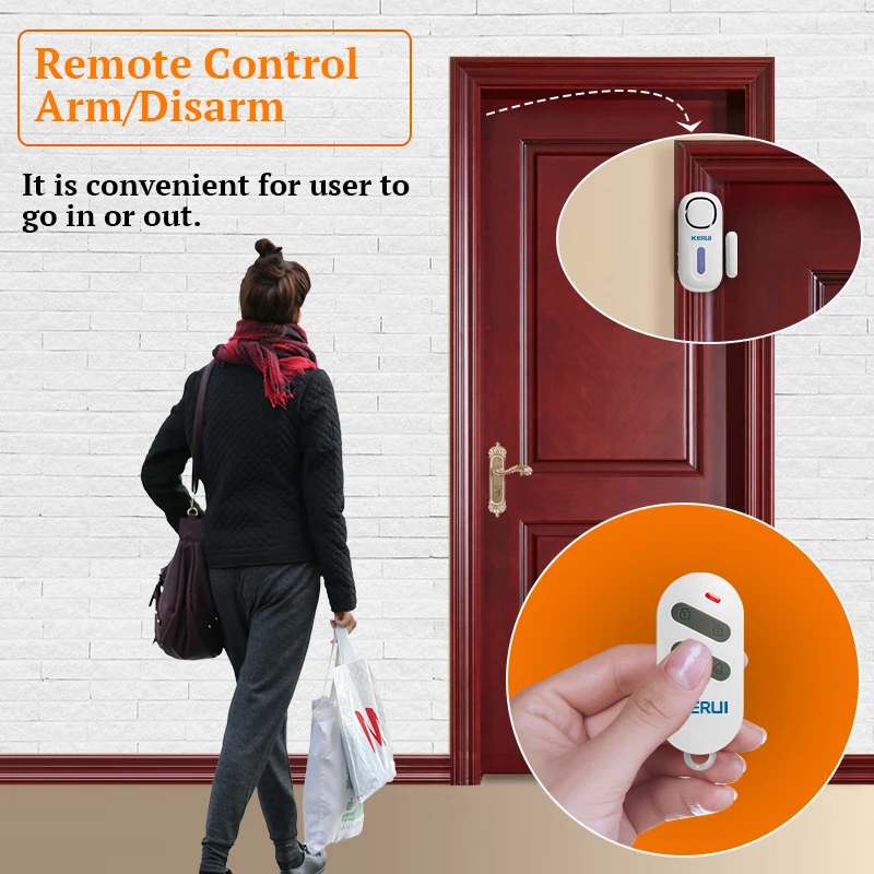 KERUI 120DB Wireless Door/Window Entry Security Burglar Sensor Alarm PIR Magnetic Smart Home Garage System Remote Control Led thumbnail 3