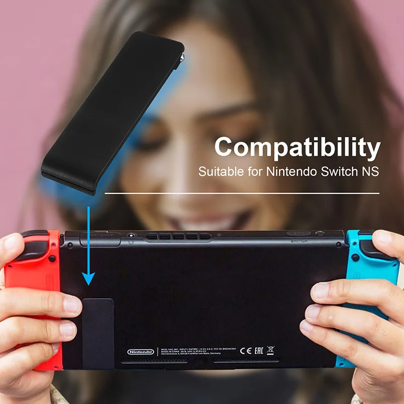 2023 Hot 1PC For Nintendo Switch Console Back Bracket NS Back Cover Support Tripod Durable White Blue ABS Material Phone Holder thumbnail 6
