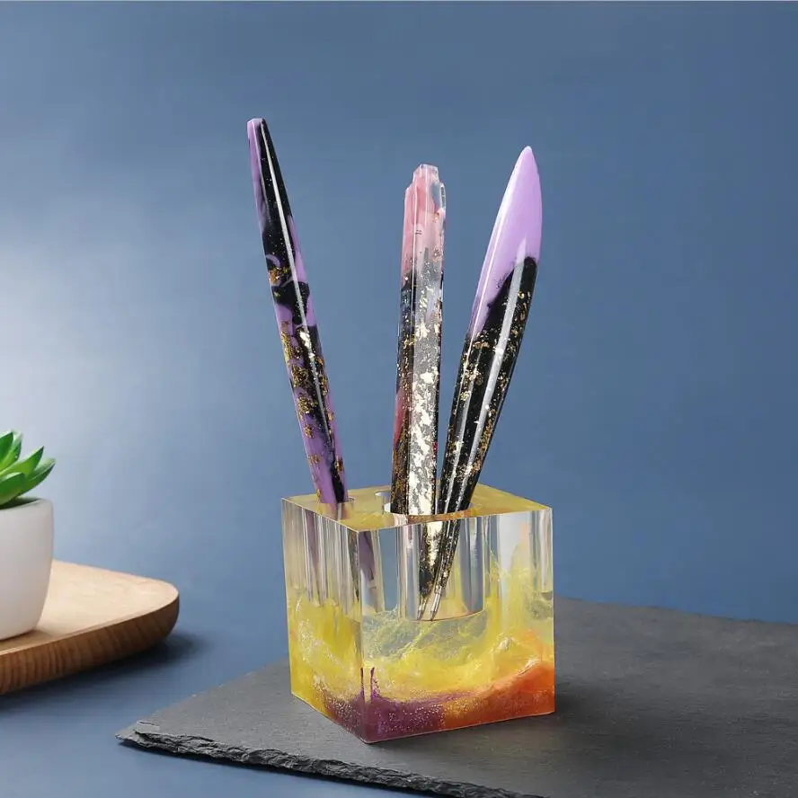 1pc Transparent Silicone Mould Dried Flower Resin Decorative Craft DIY Ballpoint Pen Mold Epoxy Resin Molds for Jewelry thumbnail 6