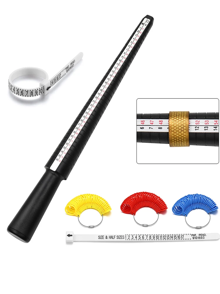 1pcs Professional Jewelry Tools Ring Mandrel Stick Finger Gauge Ring Sizer Measuring UK/US Size For DIY Jewelry Size Tool Sets thumbnail 4