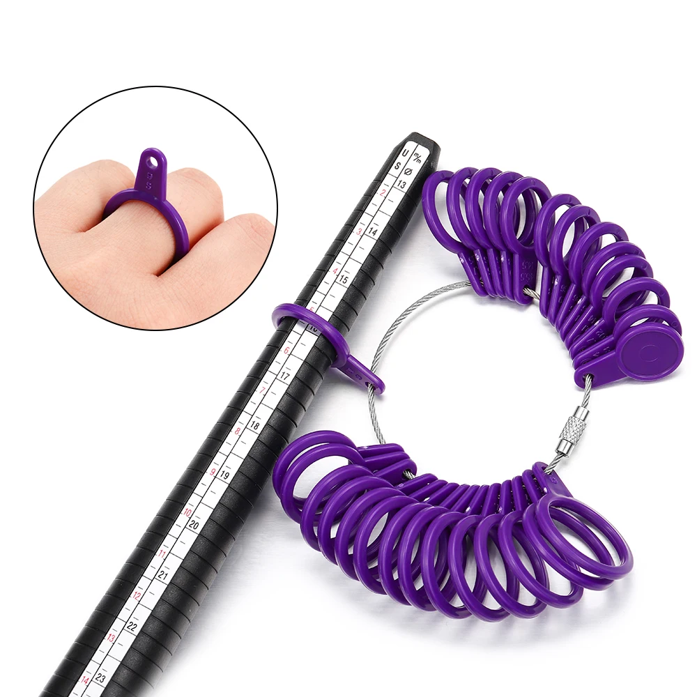 1pcs Professional Jewelry Tools Ring Mandrel Stick Finger Gauge Ring Sizer Measuring UK/US Size For DIY Jewelry Size Tool Sets thumbnail 2
