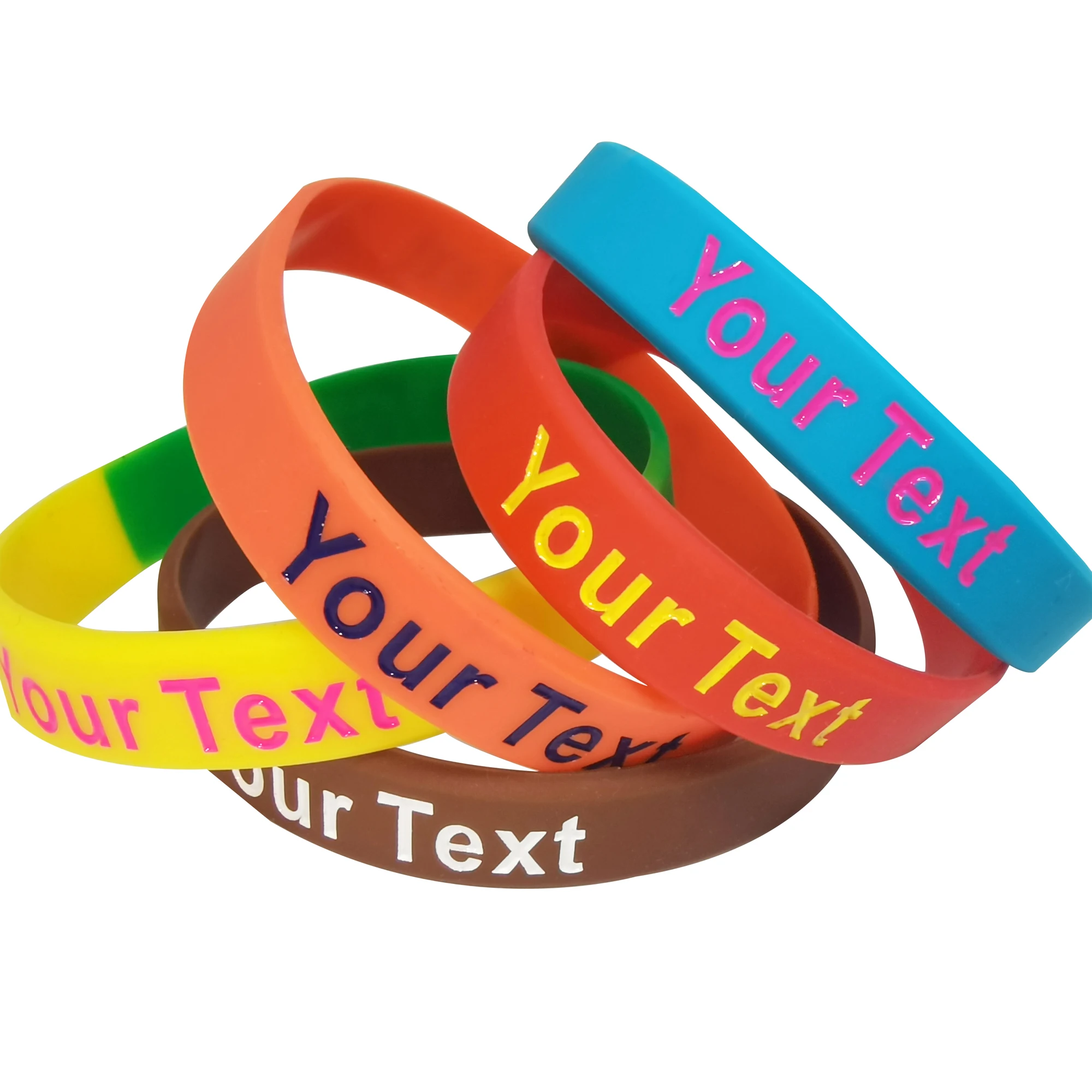 Custom Silicone Wristbands Personalized Text Debossed Rubber Bracelets for Motivation, Party Favors, Fundraisers, Birthday thumbnail 5