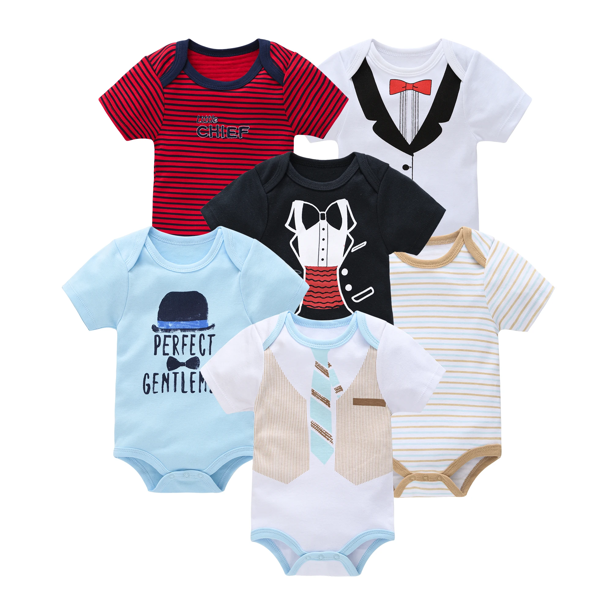 3/6 pcs a lot Baby Girls Clothes  pour nouveaux Cotton Short Sleeve Girl Bodysuit 0-12 Months Newborn Boys Clothing Toddler thumbnail 2
