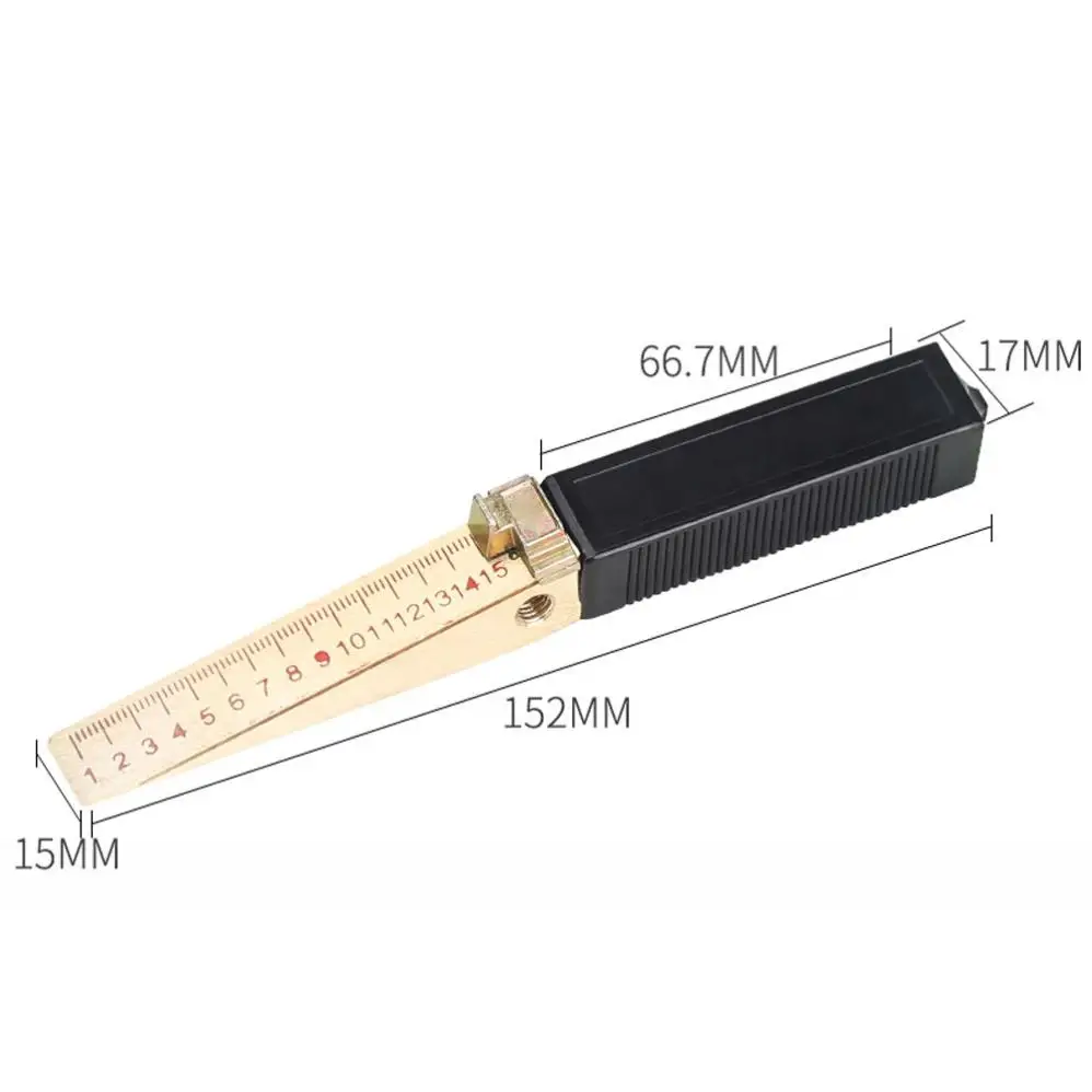 0.2/0.5mm Wedge Shaped Vernier Feeler Gauge Inspection Flatness Measuring Tool for House Engineering thumbnail 2