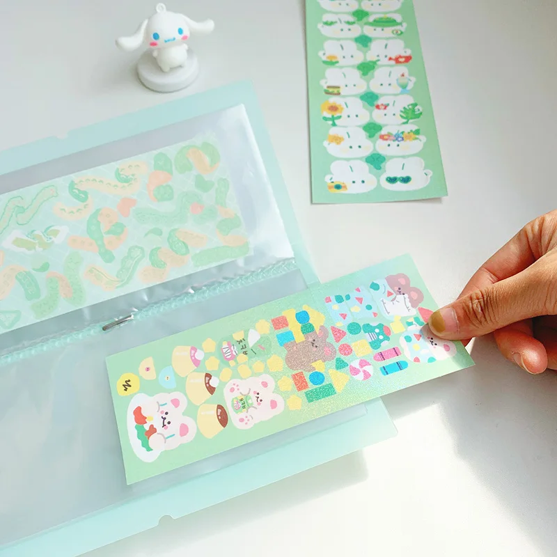 Yoofun 30sheets Album Scrapbooking Material Paper Stickers Collection Storage Book Card Holder Transparent Photo Storage thumbnail 2