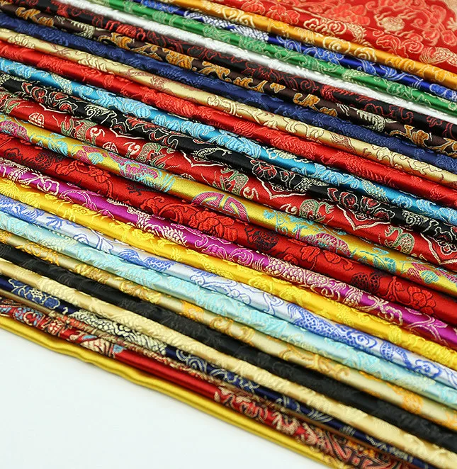 50cm*75cm Thick Chinese Brocade Fabric With Dragon Pattern Material For Sewing 100% Polyester DIY Gift Box thumbnail 3
