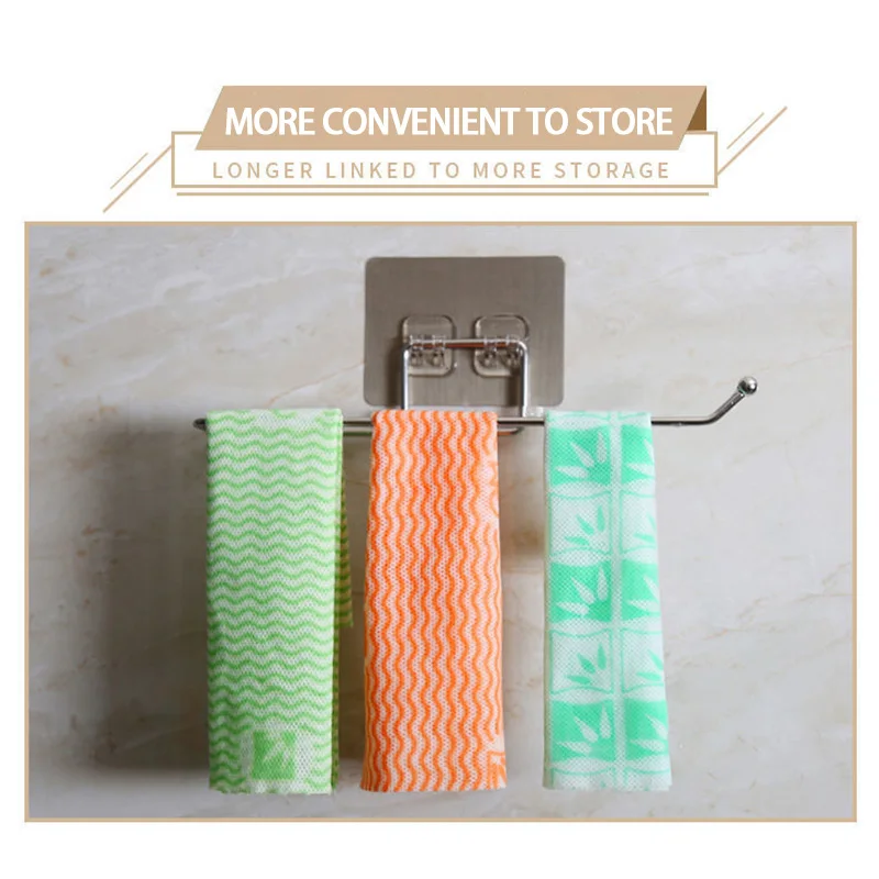 1/2pcs Kitchen Paper Holder Towel Hook Toilet Paper Holder Towel Rack Stand Storage Rack Shelf Tissue Holder Bathroom Organizer thumbnail 3