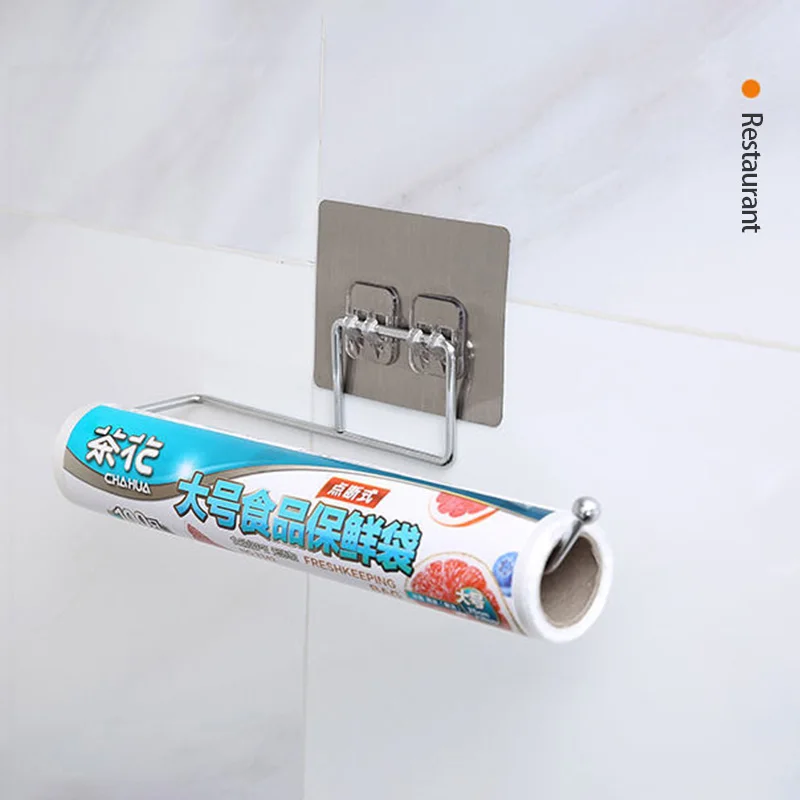1/2pcs Kitchen Paper Holder Towel Hook Toilet Paper Holder Towel Rack Stand Storage Rack Shelf Tissue Holder Bathroom Organizer thumbnail 5