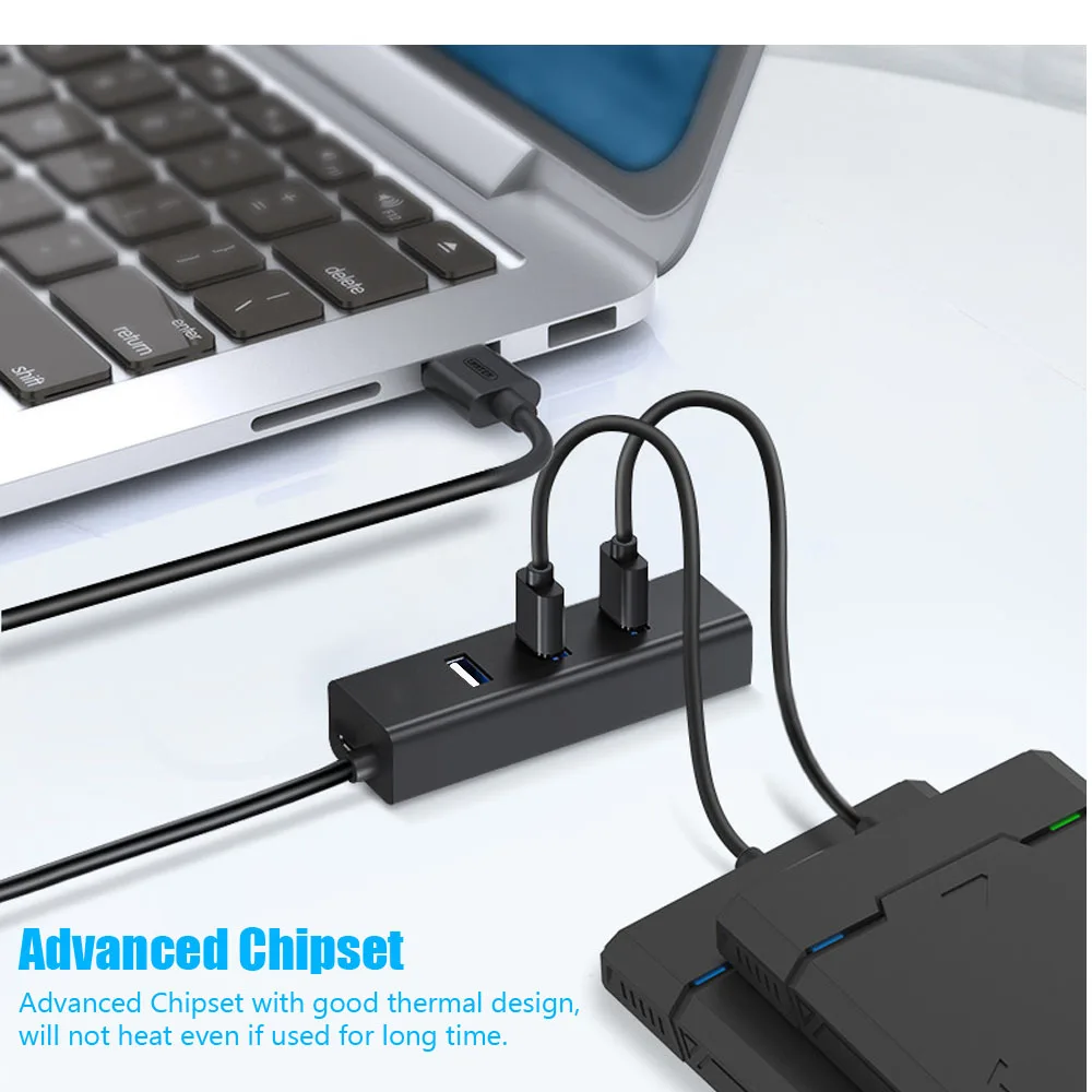 USB 2.0 Hub USB Hub 2.0 Multi USB Splitter Hub Use Power Adapter 4 Port Multiple Expander Mini USB 2.0 Hub thumbnail 2