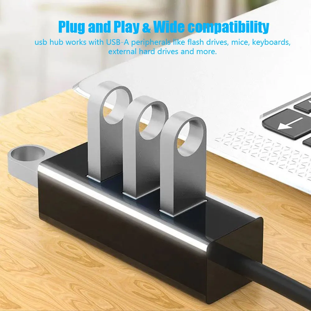 USB 2.0 Hub USB Hub 2.0 Multi USB Splitter Hub Use Power Adapter 4 Port Multiple Expander Mini USB 2.0 Hub thumbnail 4