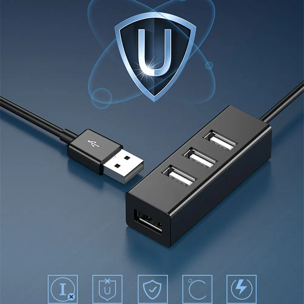 USB 2.0 Hub USB Hub 2.0 Multi USB Splitter Hub Use Power Adapter 4 Port Multiple Expander Mini USB 2.0 Hub thumbnail 5