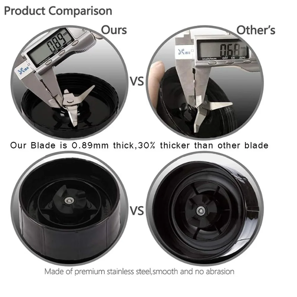Replacement Flat Blade, Compatible With Original Magic Bullet Blender Mixer Juicer MB1001 250W cross-shaped Crosshead thumbnail 5