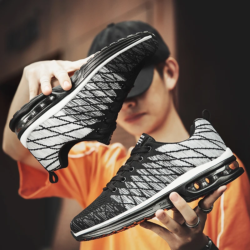 Men Running Shoes Fashion Breathable Outdoor Male Sports Shoes Sneakers Women Comfortable Athletic Footwear thumbnail 4