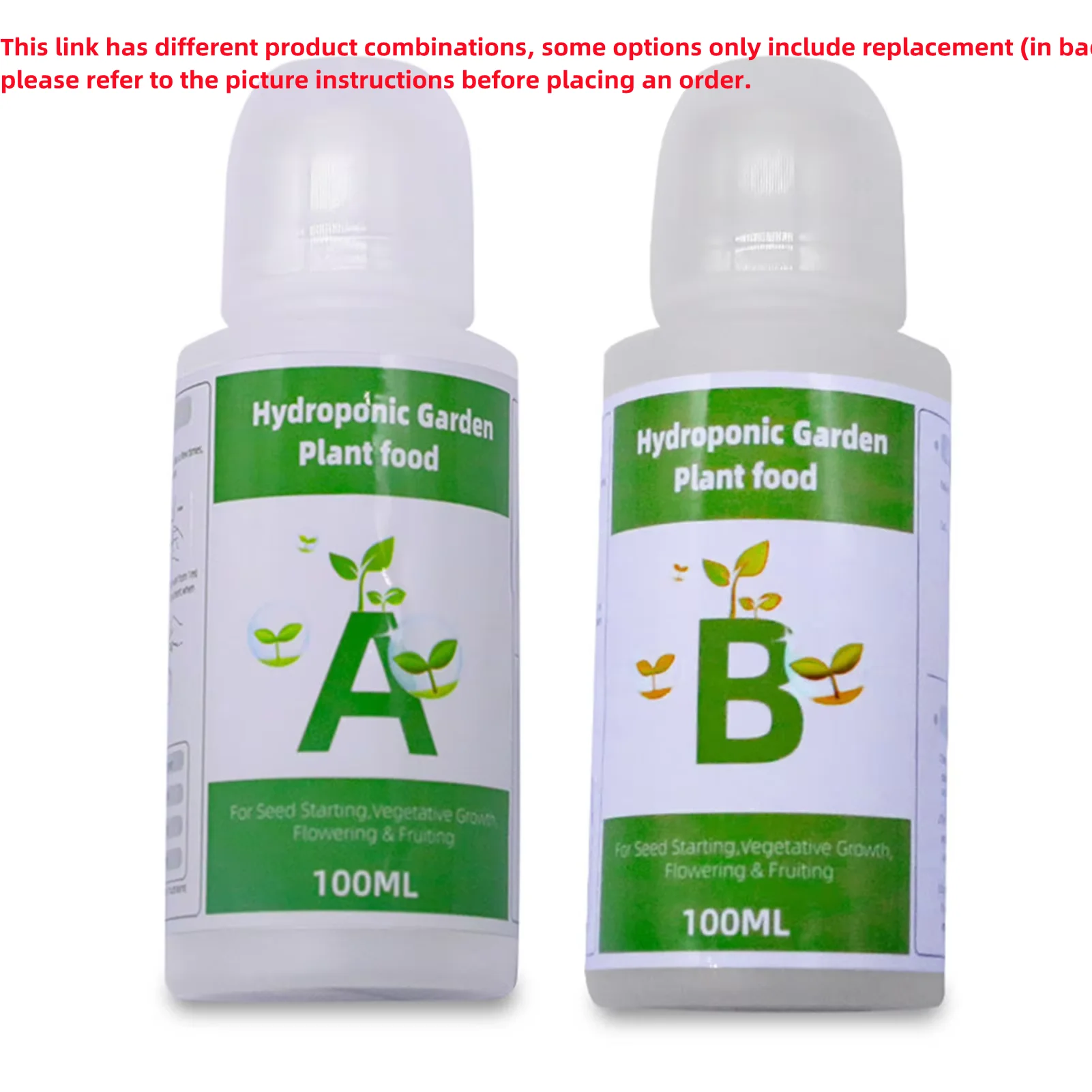 Fertilizer AB Two Part Set Hydroponic Garden Plant Food Plant Fertilizer For Flowers Vegetables Grass Nutrients thumbnail 2