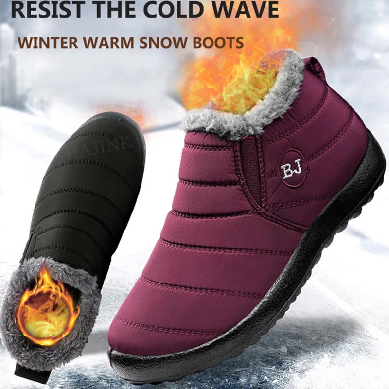 Men Boots Winter Shoes For Men Waterproof Snow Boots Winter Botas Hombre Warm Fur Ankle Boots Mens Botines thumbnail 2