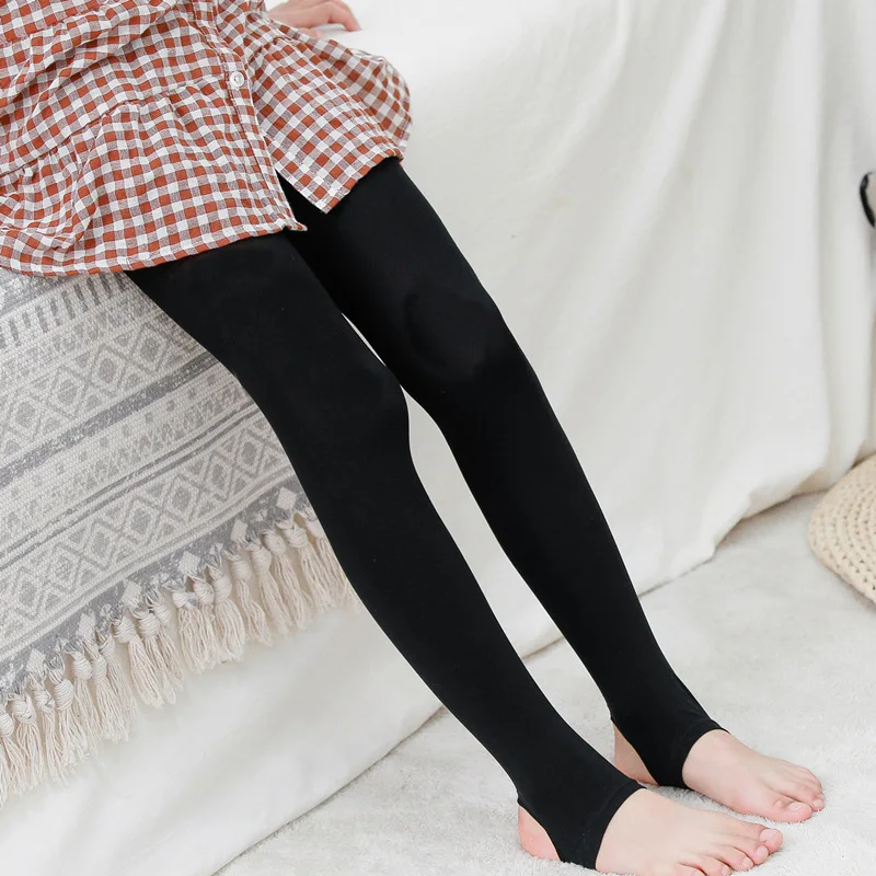 Girl Pantyhose Children Baby Thin Fashion Velvet Leggings Step Foot Pants For 3-12 Year Student Kids Solid Ballet Dance Tights thumbnail 3