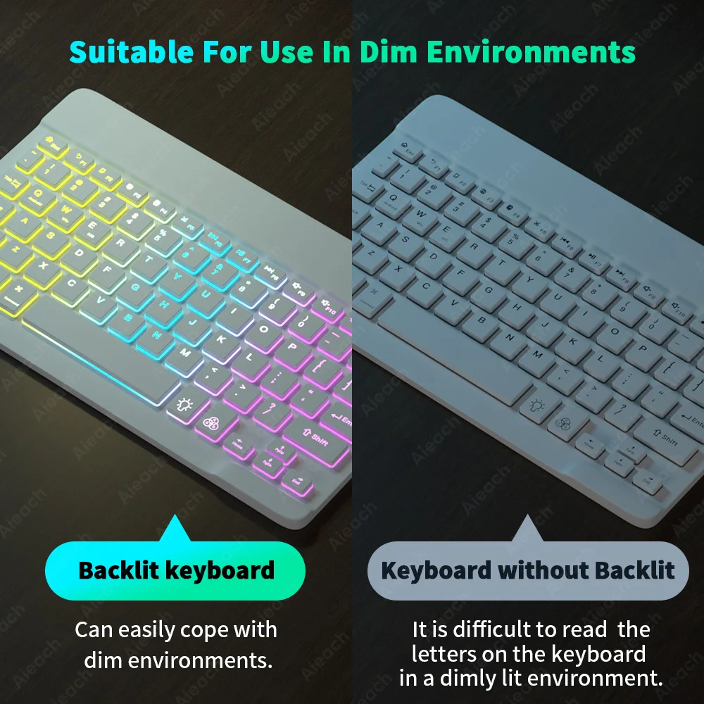Keyboard For Phone Android iOS Windows Tablet Wireless Mouse Keyboard Bluetooth Backlit Keyboard For iPhone Samsung Xiaomi Redmi thumbnail 4