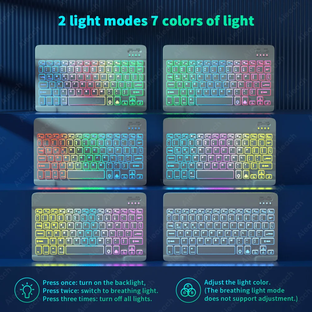 Keyboard For Phone Android iOS Windows Tablet Wireless Mouse Keyboard Bluetooth Backlit Keyboard For iPhone Samsung Xiaomi Redmi thumbnail 6