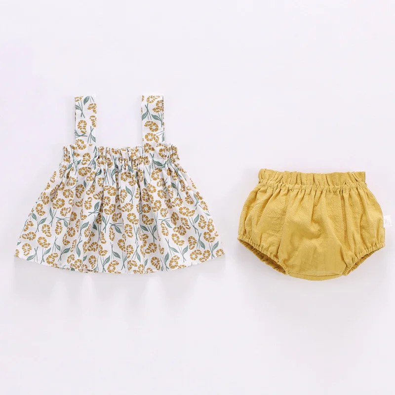Lawadka Summer Thin Newborn Baby Clothes For Girls Set Print Mini Dress And PP Shorts 2Pcs Set Infant Baby Clothing Outfit 2024 thumbnail 4
