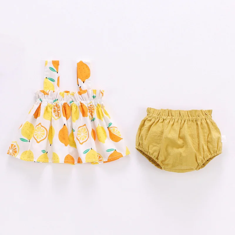 Lawadka Summer Thin Newborn Baby Clothes For Girls Set Print Mini Dress And PP Shorts 2Pcs Set Infant Baby Clothing Outfit 2024 thumbnail 3