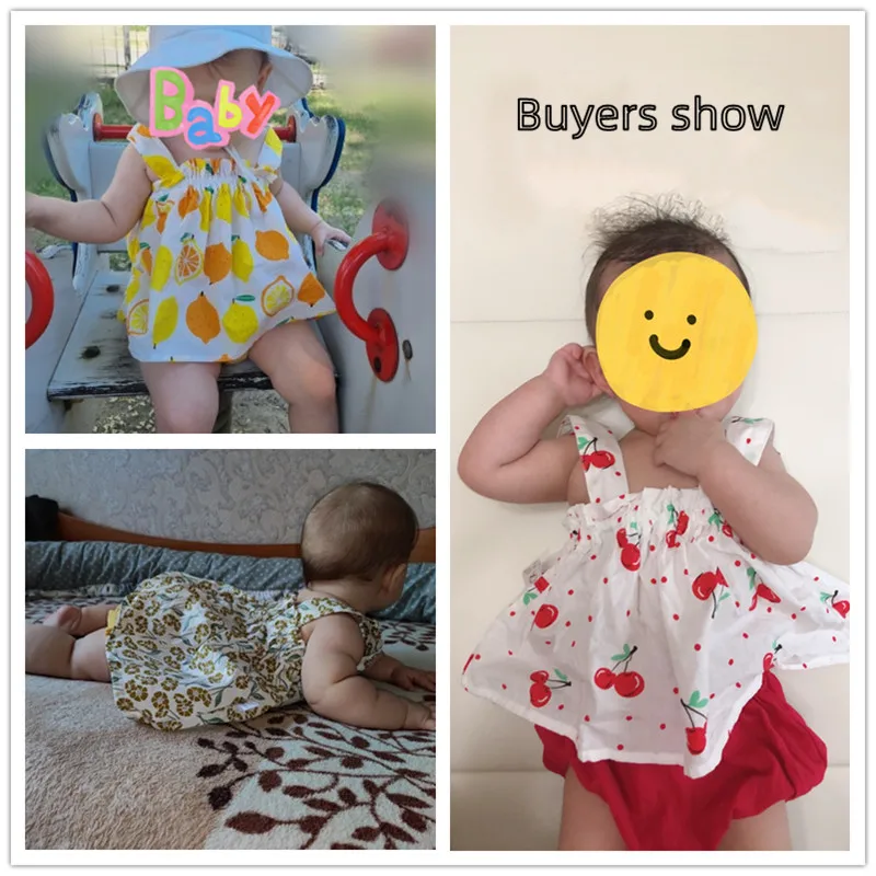 Lawadka Summer Thin Newborn Baby Clothes For Girls Set Print Mini Dress And PP Shorts 2Pcs Set Infant Baby Clothing Outfit 2024 thumbnail 6