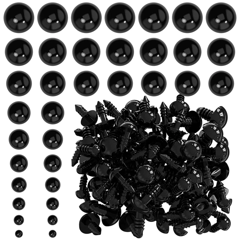 100/50PCS 5-20mm Black Plastic Safety Eyes For Toys Amigurumi Diy Kit Crafts TeddyBear Toy Eye For Doll Decoration Accessories thumbnail 2