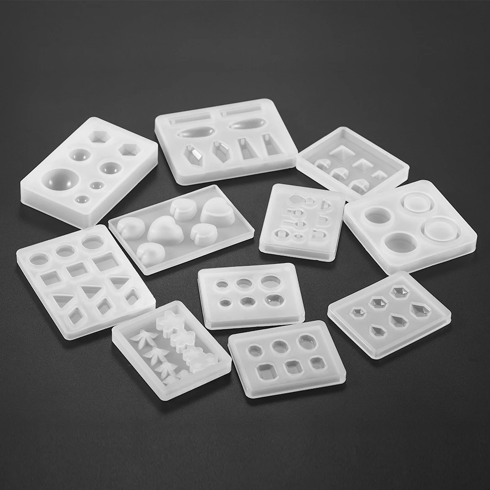 1pc Heart Round Oval Rectangle Shaped Silicone Mold Mixed Style Jewelry Epoxy Resin Mould For DIY Jewelry Making Tool Supplies thumbnail 5