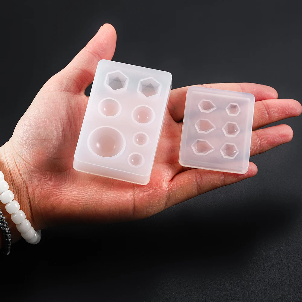 1pc Heart Round Oval Rectangle Shaped Silicone Mold Mixed Style Jewelry Epoxy Resin Mould For DIY Jewelry Making Tool Supplies thumbnail 3
