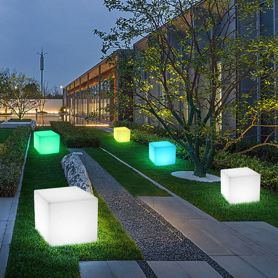 25/20/10CM LED Luminous Cube Bar KTV Party Atmosphere Table Lamp Battery Powered RGB 16 Colors Square Night Light for Home Decor thumbnail 5