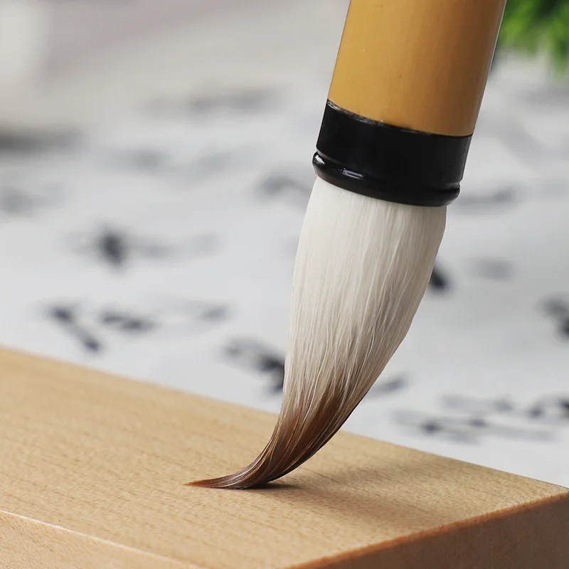 3 Pcs Chinese Calligraphy Paint Brush Wool Hair Painting Brushes Set for Traditional Ink Watercolor Darwing Art Supplies thumbnail 6