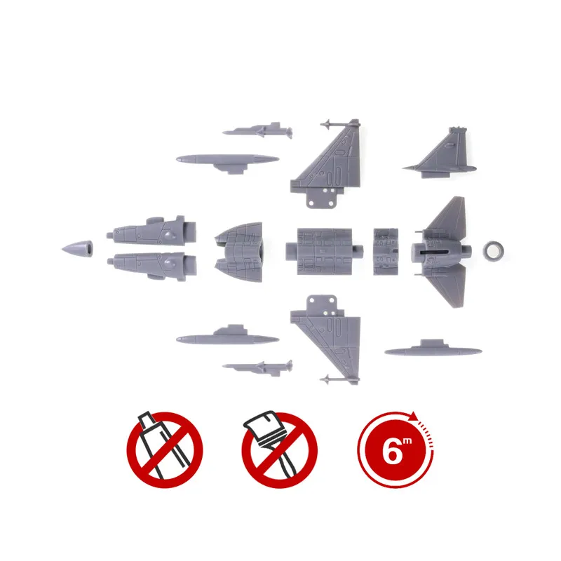 4D 27Styles 1:144 Fighter Assembly Model Plastic Gule Free Plane Armed Helicopter Reconnaissance Aircraft Bomber Model Toy thumbnail 5
