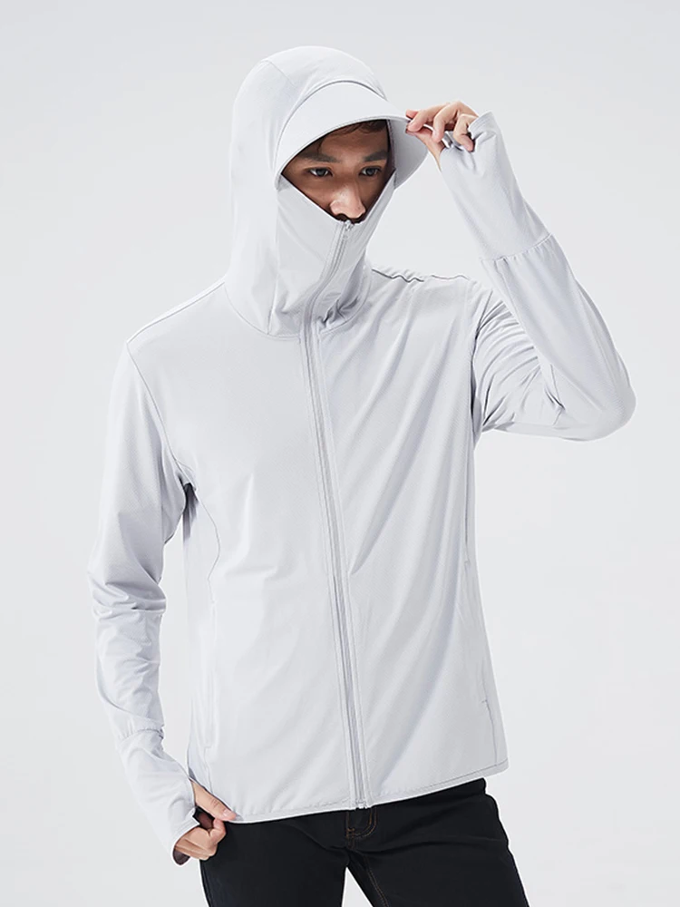 Summer UPF 50+ UV Sun Protection Skin Coats Men Ultra-Light Sportswear Hooded Outwear Men Windbreaker Casual Jackets thumbnail 2