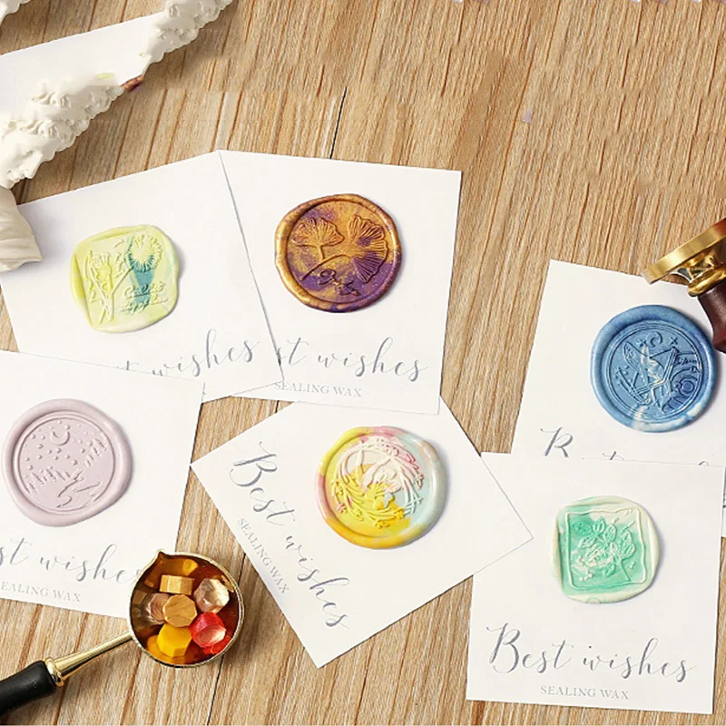 100 pcs Vintage Wax Seal For Stamps Retro wax print Beads Sealing Macaron gold  Wedding Birthday wax lacquer for seals Lacre thumbnail 3