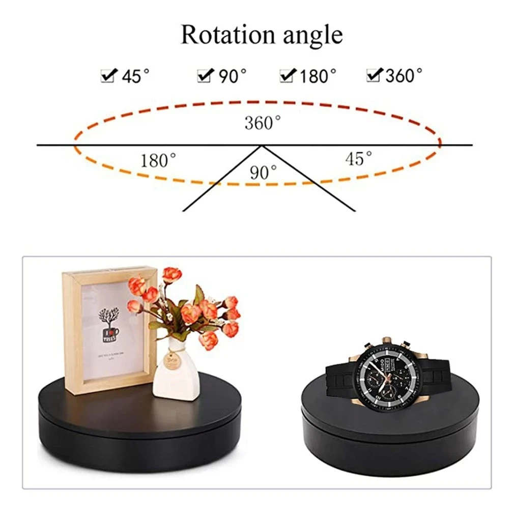 3 Speed Electric Rotating Display Stand 360 Degree Jewelry Turntable Rotating Base Rotary Table For Photography Video Shoot Prop thumbnail 3