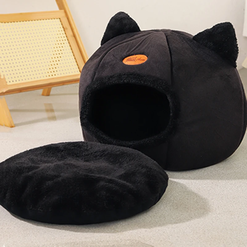 New Deep Sleep Comfort In Winter Cat Bed Iittle Mat Basket Small Dog House Products Pets Tent Cozy Cave Nest Indoor Cama Gato thumbnail 5