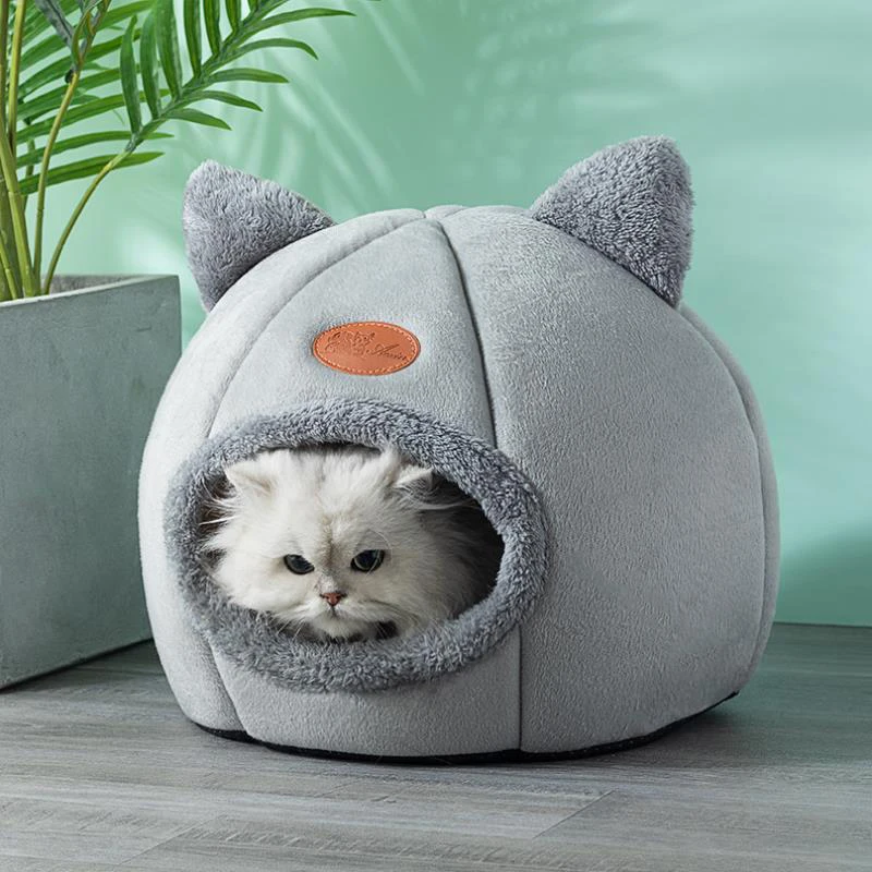 New Deep Sleep Comfort In Winter Cat Bed Iittle Mat Basket Small Dog House Products Pets Tent Cozy Cave Nest Indoor Cama Gato thumbnail 3