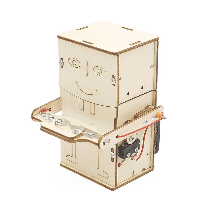 Kids DIY Science Toys Educational Scientific Experiment Kit Wood Tank / Music box / Balance/ Mechanical forceps/Excavator/Clock thumbnail 5