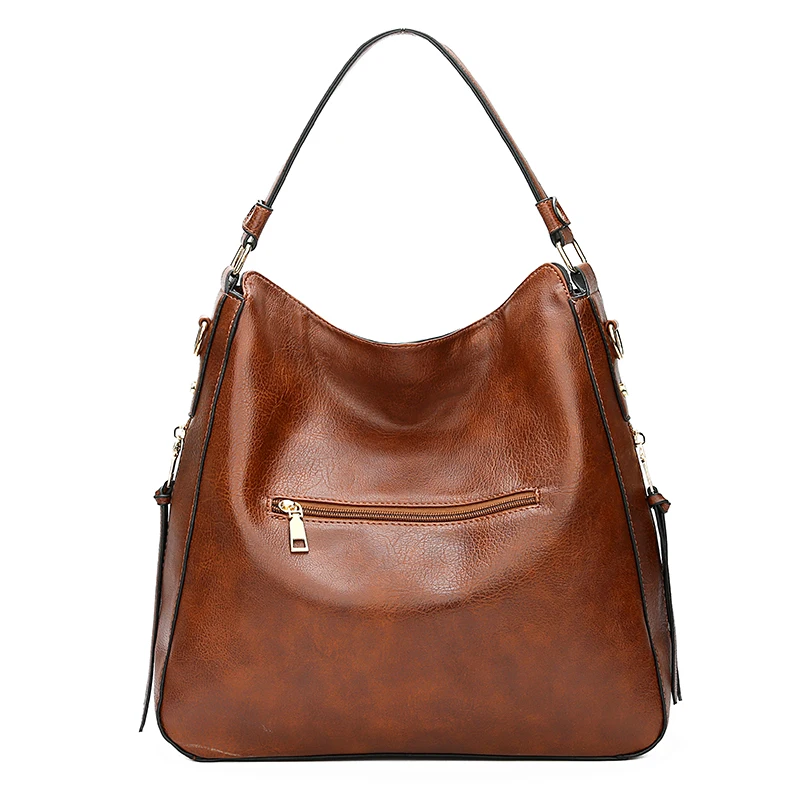DIDABEAR Hobo Bag Leather Women Handbags Female Leisure Shoulder Bags Fashion Purses Vintage Bolsas Large Capacity Tote bag thumbnail 2