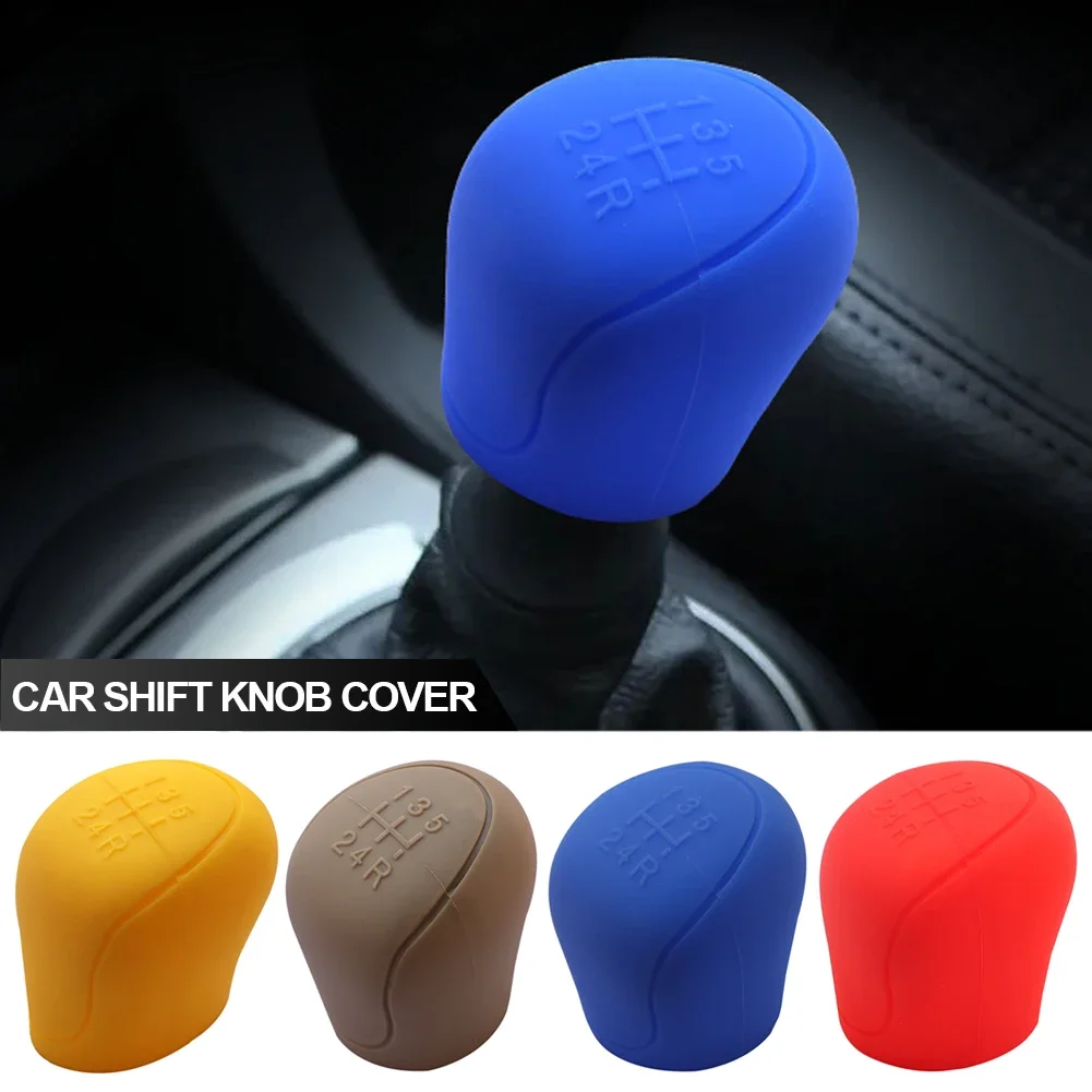 Car Silicone Gear Shift Knob Cover Gear Shift Non-Slip Grip Handle Protective Covers Manual 5 6-speed Car Interior Accessories thumbnail 2