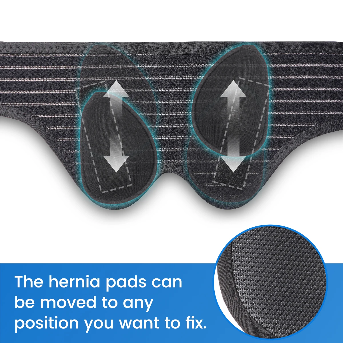 VELPEAU Hernia Belt with 2 Compression Pads, Adjustable Hernia Truss Support for Single/Double Inguinal for Men and Women thumbnail 6